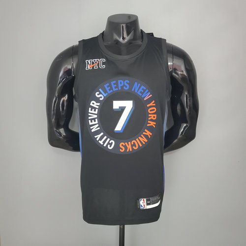 Camiseta ANTHONY 7 New York Knicks Edición Ciudad 2021 Negro Hombre