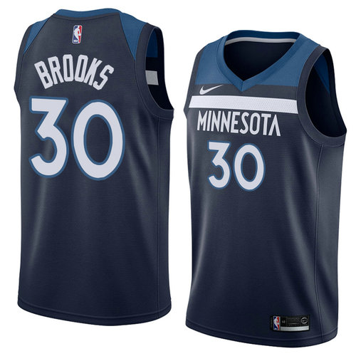 Camiseta Aaron Brooks 30 Minnesota Timberwolves Icon 2018 Azul Hombre