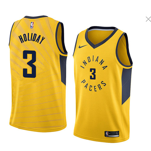 Camiseta Aaron Holiday 3 Indiana Pacers Statement 2018 Amarillo Hombre
