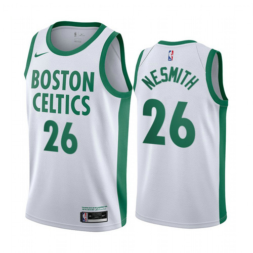 Camiseta Aaron Nesmith 26 Boston Celtics 2020-21 City Edition Blanco Hombre