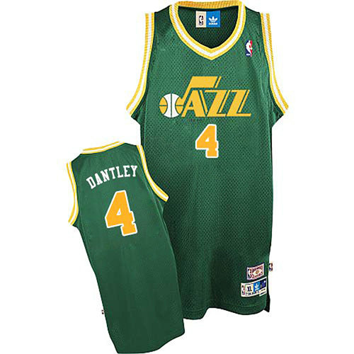 Camiseta Adrian Dantley 4 Utah Jazz Retro Verde Hombre