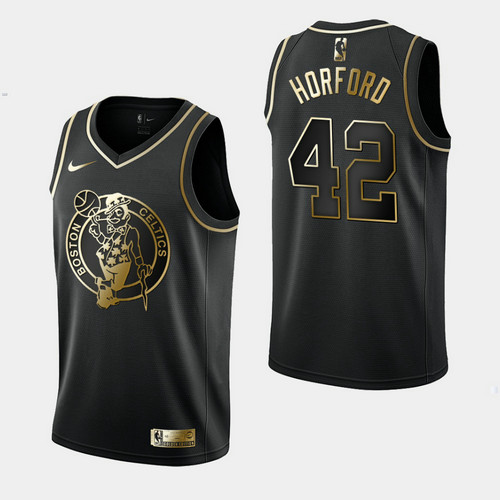 Camiseta Al Horford 42 Boston Celtics Golden Edition Negro Hombre