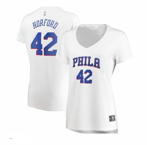Camiseta Al Horford 42 Philadelphia 76ers association edition Blanco Mujer