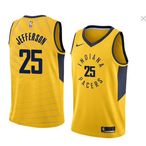 Camiseta Al Jefferson 25 Indiana Pacers Statement 2018 Amarillo Hombre