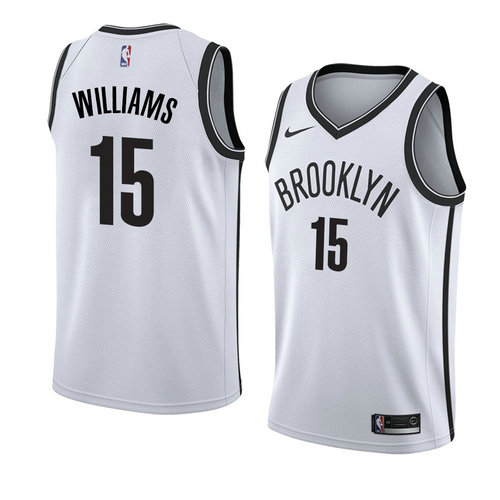 Camiseta Alan Williams 15 Brooklyn Nets Association 2018 Blanco Hombre