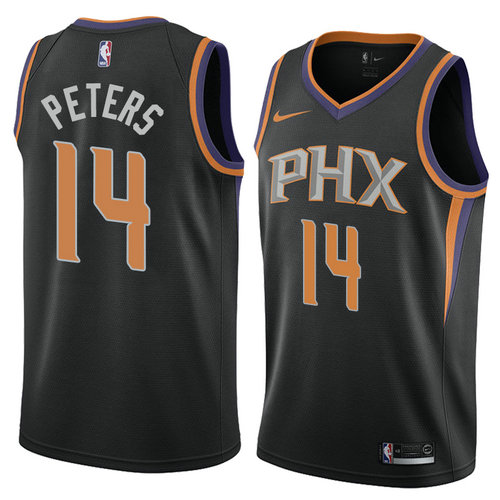 Camiseta Alec Peters 14 Phoenix Suns Statement 2019 Negro Hombre