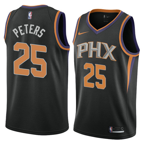 Camiseta Alec Peters 25 Phoenix Suns Statement 2018 Negro Hombre