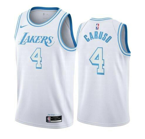 Camiseta Alex Caruso 4 Los Angeles Lakers 2020-21 City Edition Swingman blanco Hombre