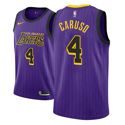 Camiseta Alex Caruso 4 Los Angeles Lakers Ciudad 2018 Púrpura Hombre