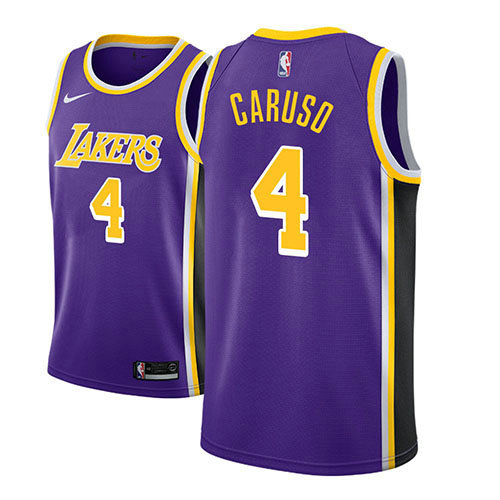 Camiseta Alex Caruso 4 Los Angeles Lakers Statement 2018-19 Púrpura Hombre