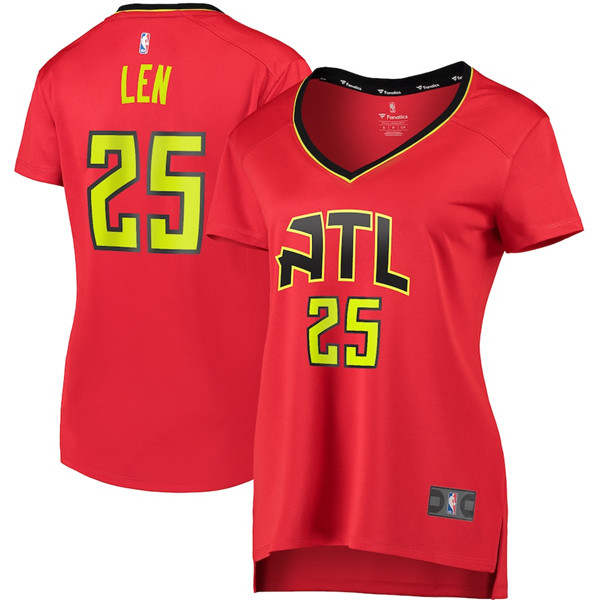 Camiseta Alex Len 25 Atlanta Hawks statement edition Rojo Mujer