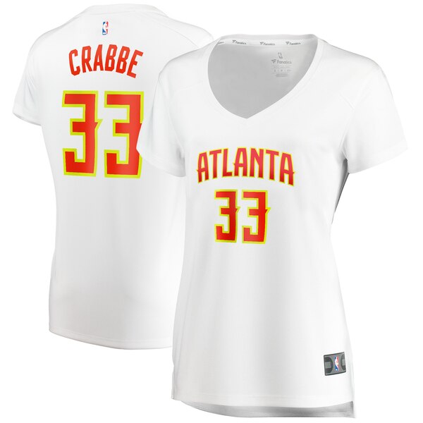 Camiseta Allen Crabbe 33 Atlanta Hawks association edition Blanco Mujer