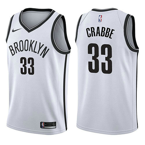 Camiseta Allen Crabbe 33 Brooklyn Nets Association 2017-18 Blanco Hombre
