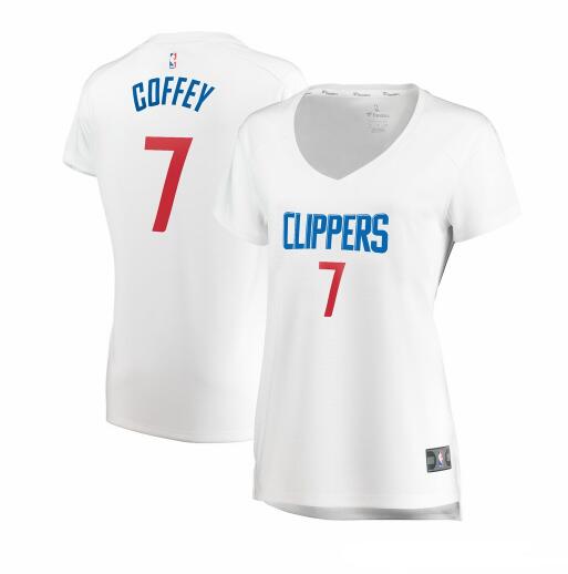 Camiseta Amir Coffey 7 Los Angeles Clippers association edition Blanco Mujer