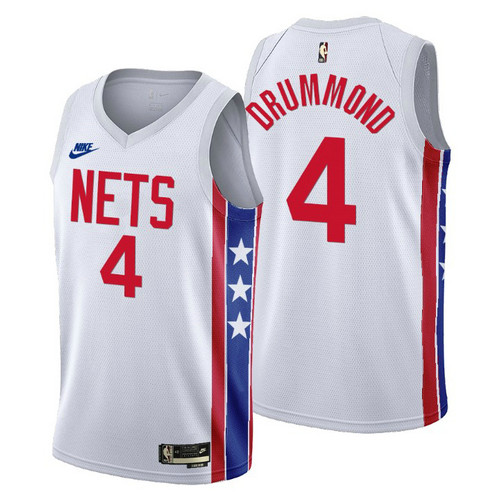 Camiseta Andre Drummond 4 Brooklyn Nets 2022-2023 Classic Edition blanco Hombre