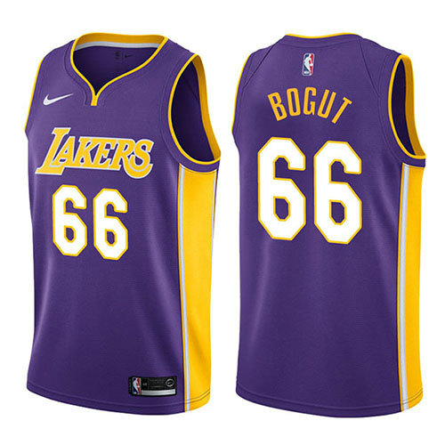 Camiseta Andrew Bogut 66 Los Angeles Lakers Statement 2017-18 Púrpura Hombre