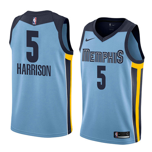 Camiseta Andrew Harrison 5 Memphis Grizzlies Statement 2018 Azul Hombre