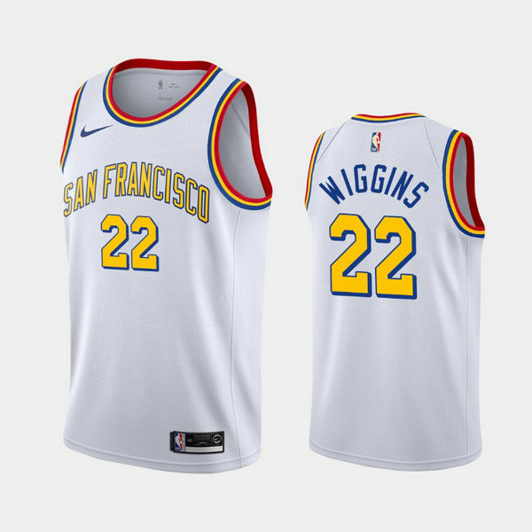 Camiseta Andrew Wiggins 22 Golden State Warriors 2020-21 Temporada Statement Bianca Hombre