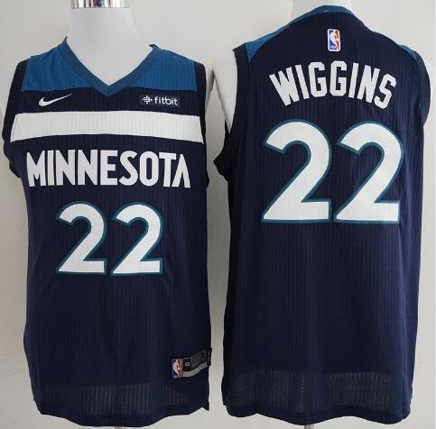 Camiseta Andrew Wiggins 22 Minnesota Timberwolves Baloncesto Azul marino Hombre