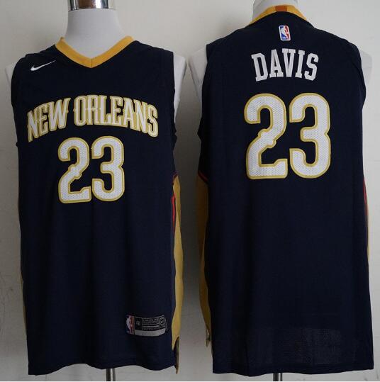 Camiseta Anthony Davis 23 New Orleans Pelicans Baloncesto Negro Hombre