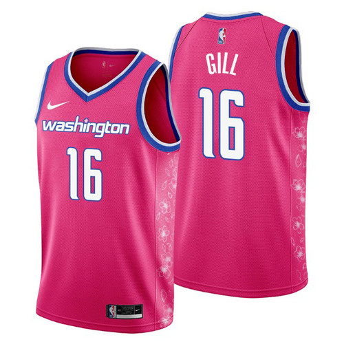 Camiseta Anthony Gill 16 Washington Wizards 2022-2023 City Edition rosa Hombre