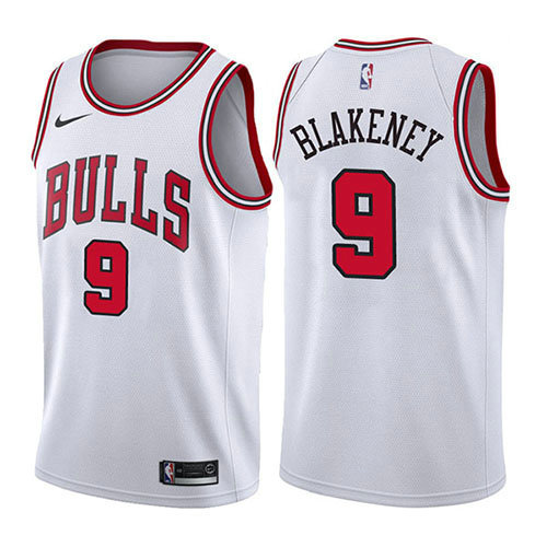 Camiseta Antonio Blakeney 9 Chicago Bulls Association 2017-18 Blanco Hombre