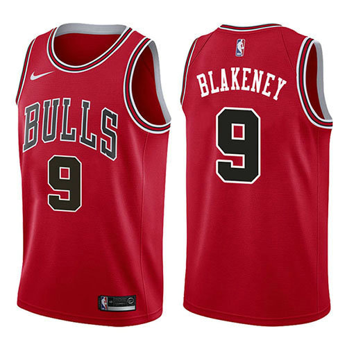 Camiseta Antonio Blakeney 9 Chicago Bulls Icon 2017-18 Rojo Hombre