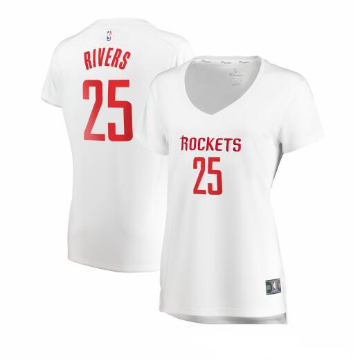 Camiseta Austin Rivers 25 Houston Rockets association edition Blanco Mujer