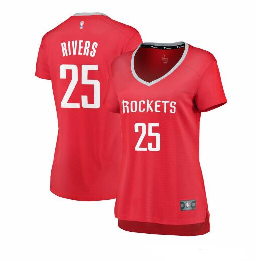 Camiseta Austin Rivers 25 Houston Rockets icon edition Rojo Mujer