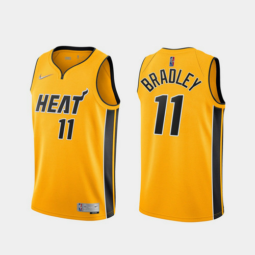 Camiseta Avery Bradley 11 Miami Heat 2020-21 Earned Edition amarillo Hombre