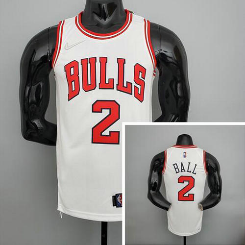 Camiseta BALL 2 Chicago Bulls 75 aniversario blanco Hombre
