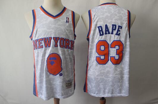 Camiseta BAPE Joint 93 New York Knicks 2019 Baloncesto gris Hombre