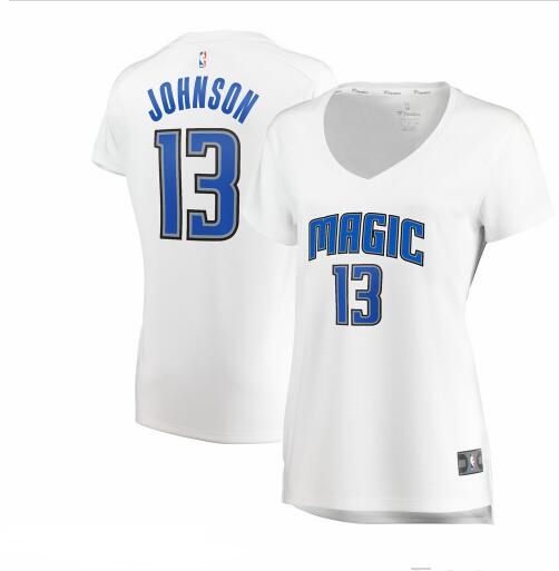 Camiseta BJ Johnson 13 Orlando Magic association edition Blanco Mujer