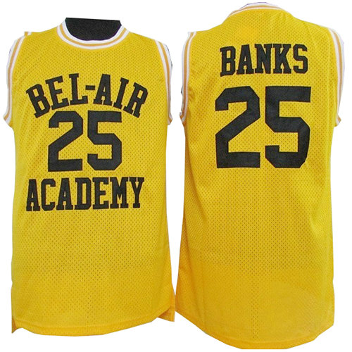 Camiseta Banks 25 Pelicula Bel-Air Academy Amarillo Hombre