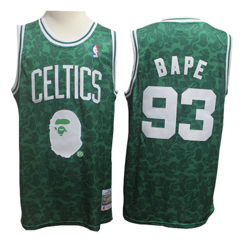 Camiseta Bape 93 Boston Celtics Hardwood Classic Verde Hombre