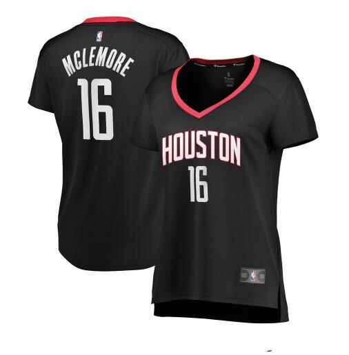 Camiseta Ben McLemore 16 Houston Rockets statement edition Negro Mujer