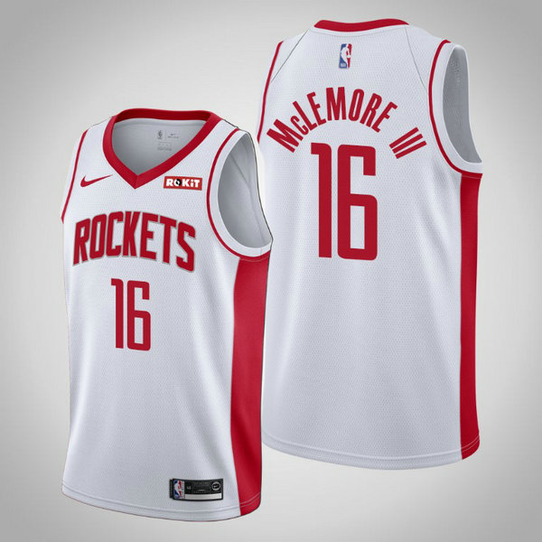 Camiseta Ben Mclemore 16 Houston Rockets 2020-21 Temporada Statement Bianca Hombre