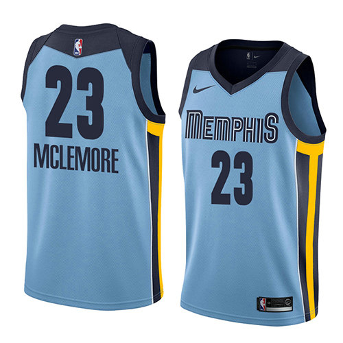 Camiseta Ben Mclemore 23 Memphis Grizzlies Statement 2018 Azul Hombre