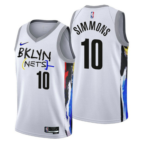 Camiseta Ben Simmons 10 Brooklyn Nets 2022-2023 City Edition blanco Hombre