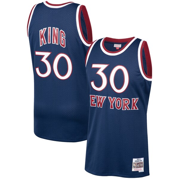 Camiseta Bernard King 30 New York Knicks 1982-83 Hardwood Classics Swingman Armada Hombre