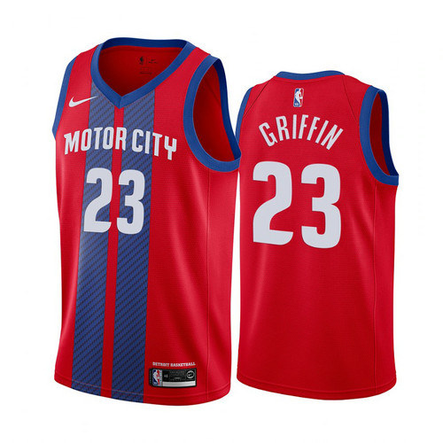 Camiseta Blake Griffin 23 Detroit Pistons 2019-20 City Edition Rojo Hombre