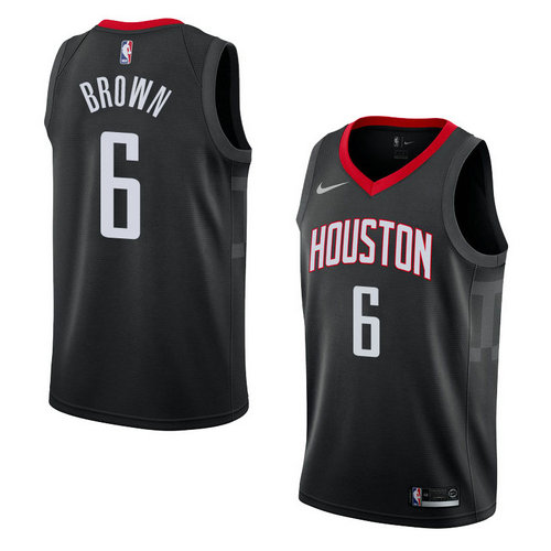 Camiseta Bobby Marron 6 Houston Rockets Statement 2018 Negro Hombre