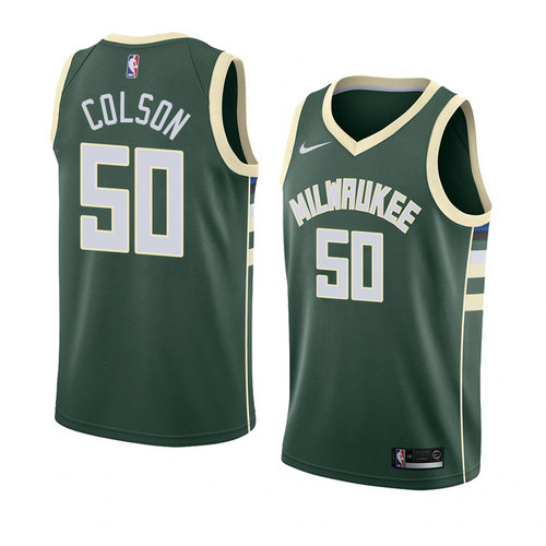 Camiseta Bonzie Colson 50 Milwaukee Bucks Icon 2018 Verde Hombre