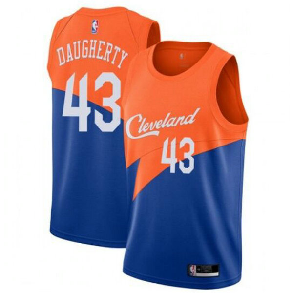 Camiseta Brad Daugherty 43 Cleveland Cavaliers 2020-21 Temporada Statement Azul Hombre