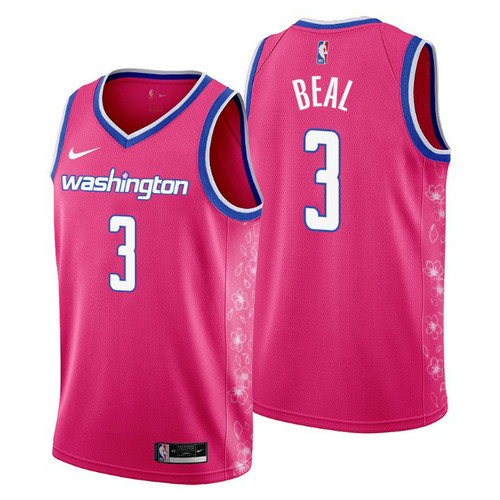 Camiseta Bradley Beal 3 Washington Wizards 2022-2023 City Edition rosa Hombre
