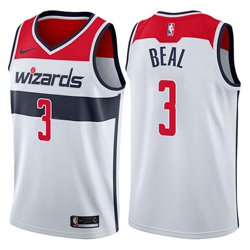 Camiseta Bradley Beal 3 Washington Wizards Association 2017-18 Blanco Hombre