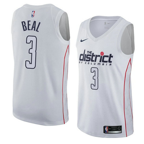 Camiseta Bradley Beal 3 Washington Wizards ciudad 2019 blanca Hombre