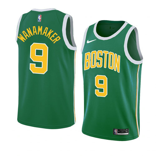 Camiseta Bradley Wanamaker 8 Boston Celtics Earned 2018-19 Verde Hombre