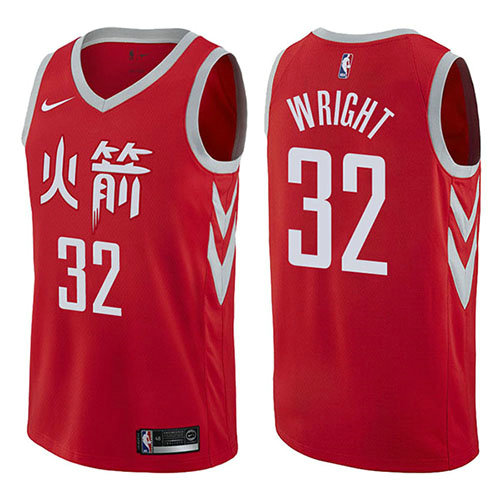 Camiseta Brandan Wright 32 Houston Rockets Ciudad 2017-18 Rojo Hombre