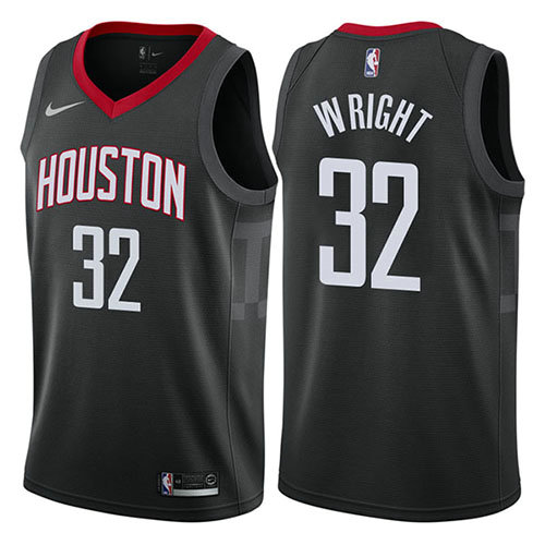 Camiseta Brandan Wright 32 Houston Rockets Statement 2017-18 Negro Hombre